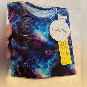 Millie Rose Bamboo Galaxy Print Dinosaur Pajamas